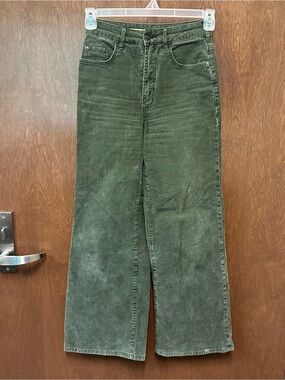 Anthropologie Pilcro High Waisted Corduroy pants size 25 wide leg boho 90s